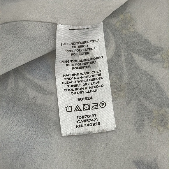 LOFT Pastel Floral Chiffon Button Front Tank Top XS - Picture 6 of 6